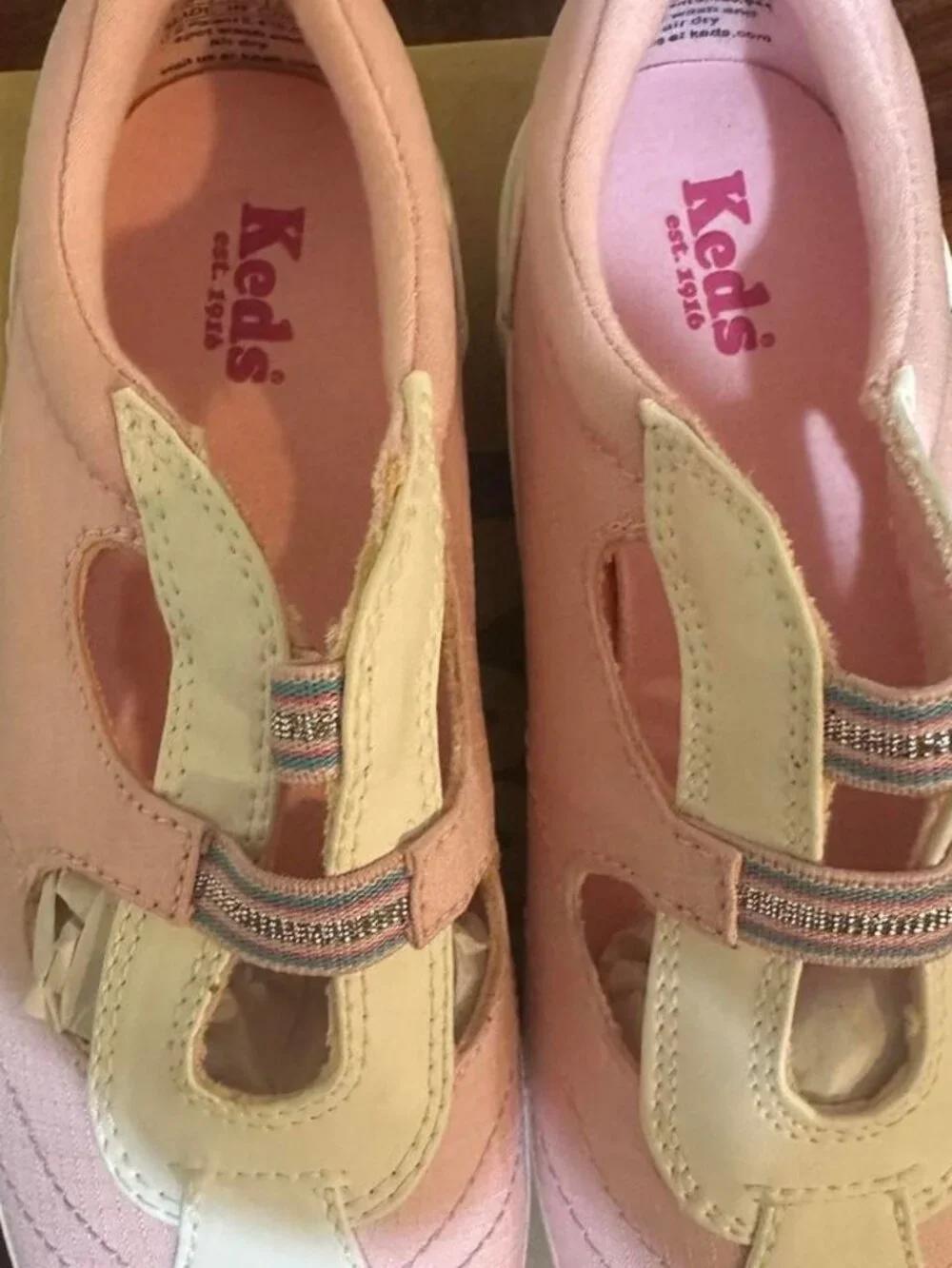 Keds girl’s pink and white Mary Jane shoes Size 13 kids #maryjane #keds